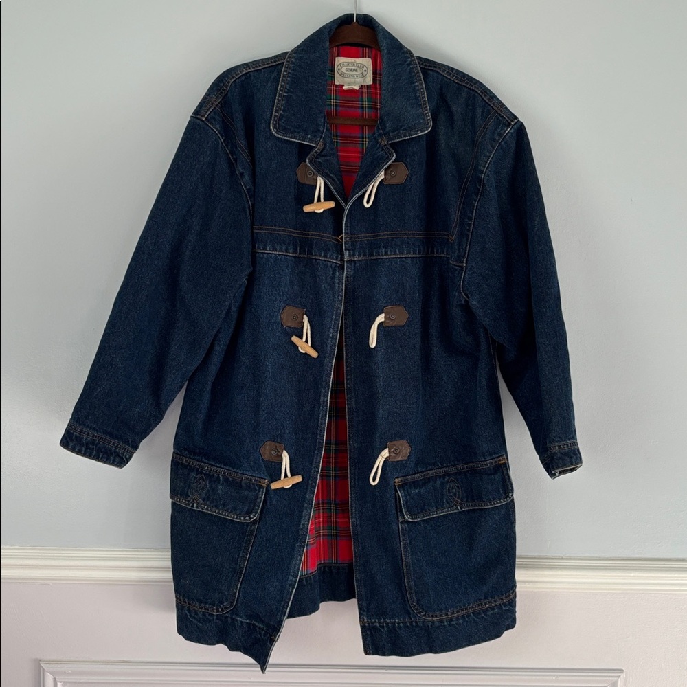 Charter Club Weekend Wear Red Plaid Cotton Chore Coat Sz Large Outerwear Flannel - Picture 11 of 15